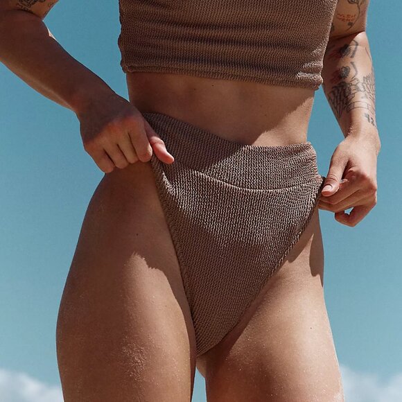 Rhythm Wave Break Hi Hip Banded Surf Bikini Bottoms - Picture 2 of 4